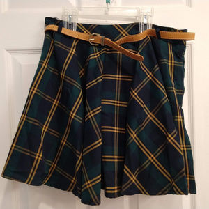 Korean school girl skirt with belt